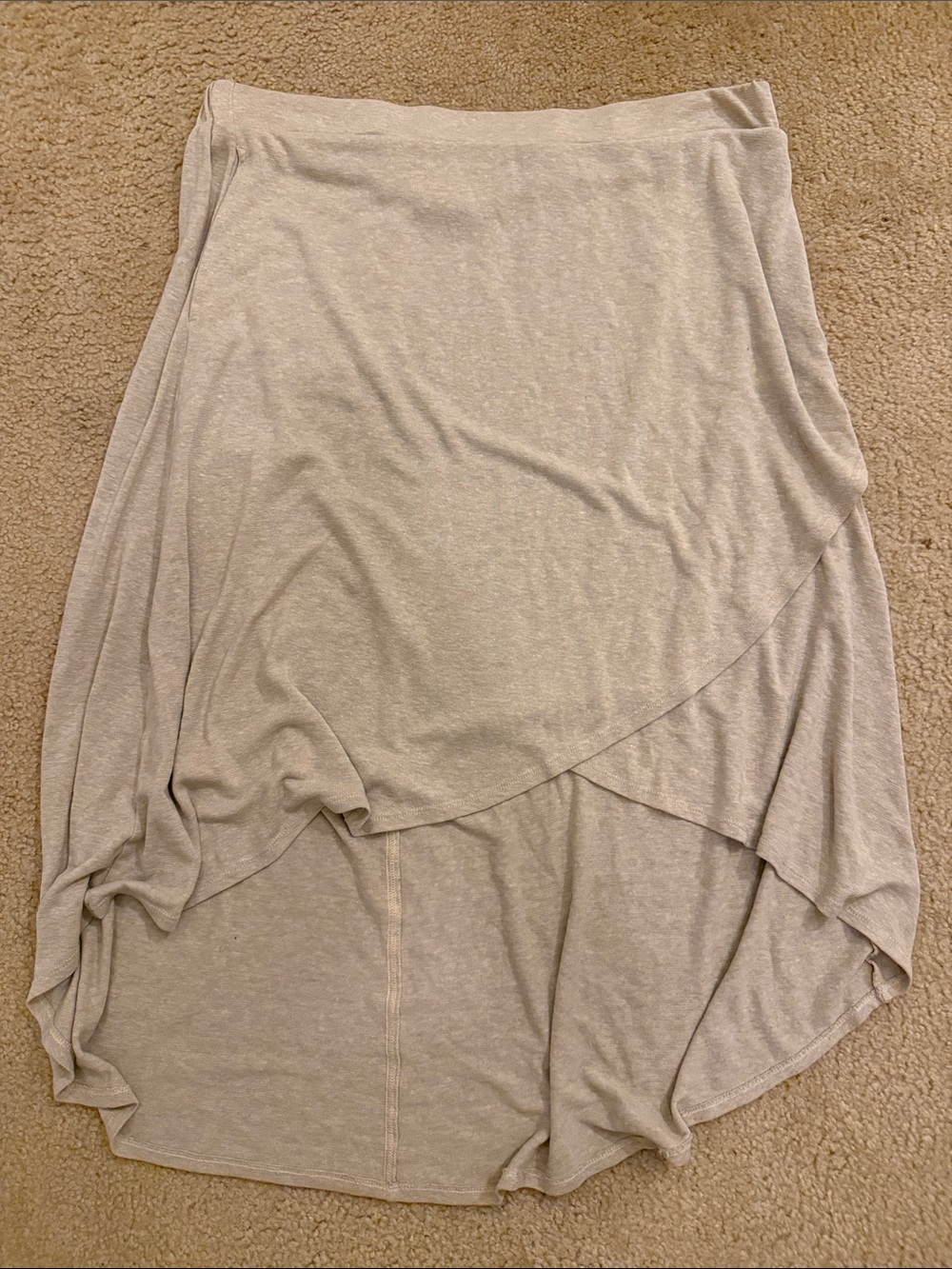 Prana Beige/Taupe Asymmetrical High-Low Skirt w/ pockets